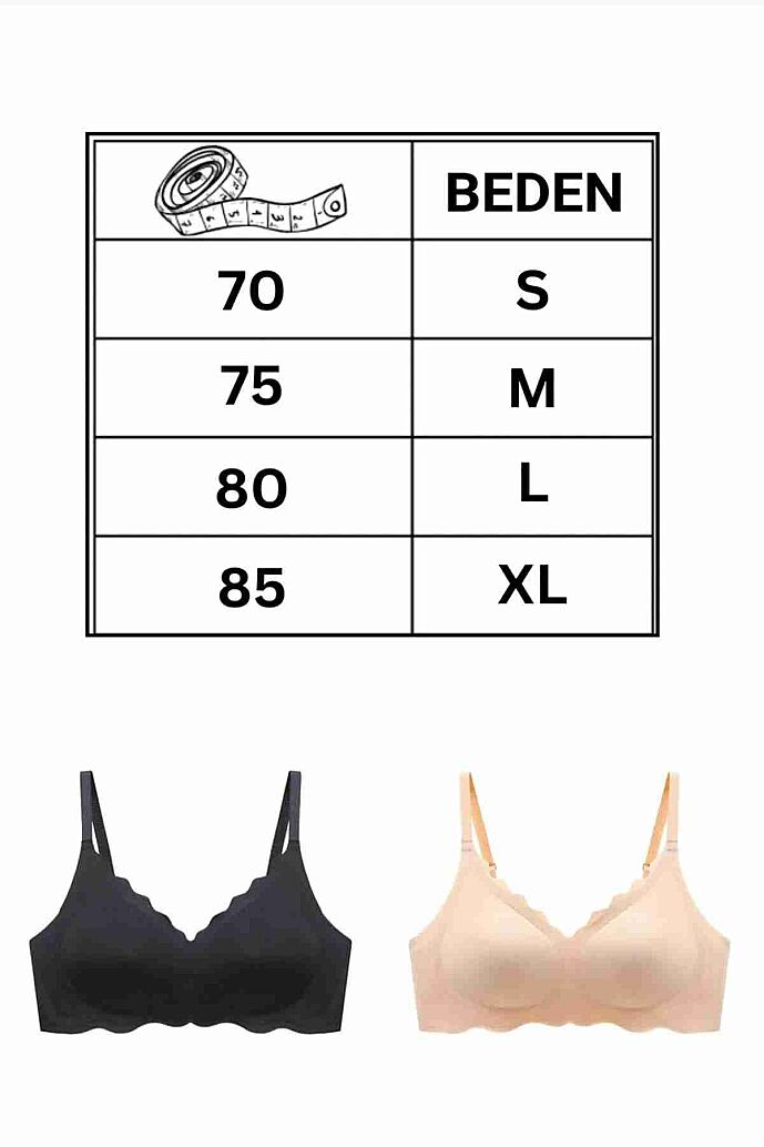 Merry See Dikişsiz Balensiz Çıkarılabilir Pedli Lazer Kesim izbırakmaz Görünmez Sütyen Gri - görsel 3