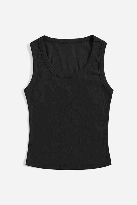 Merry See Düz Renk Kadın Kolsuz Bluz Crop Top Siyah - görsel 7